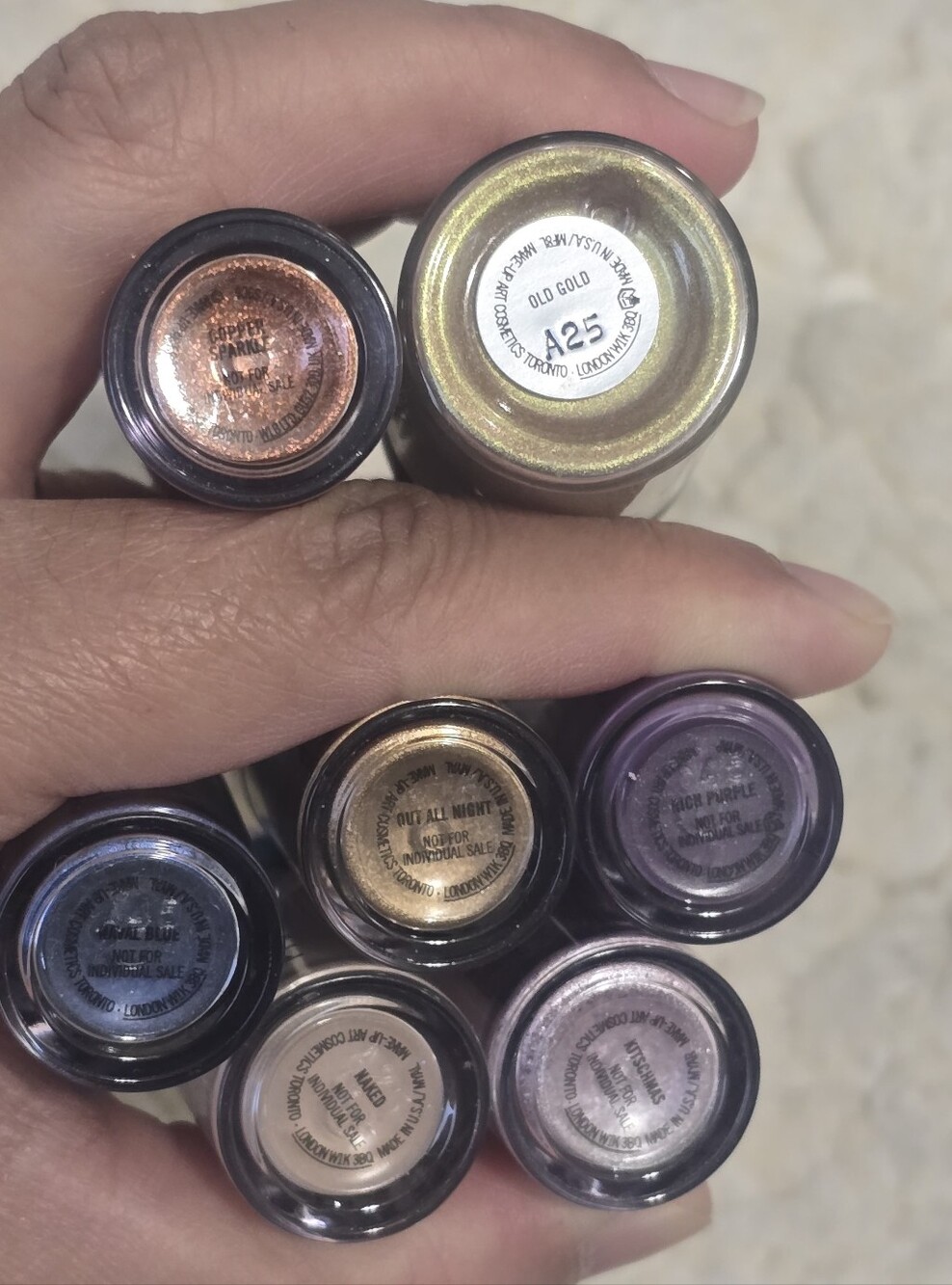 MAC Cosmetics Loose Pigment Eyeshadow Set Of 7 Multicolor Shimmer - Picture 2 of 3